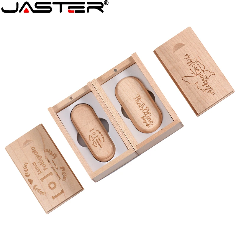 USB-флеш-накопитель JASTER в деревянной коробке 128/64/32/16 ГБ | Компьютеры и офис