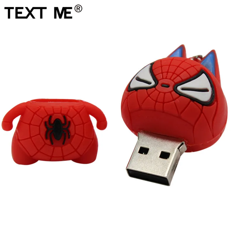 Текстовый я мультфильм Бэтмен модель человека-паука usb флеш-накопитель usb 2,0 4 ГБ 8 ГБ 16 ГБ 32 ГБ 64 ГБ флеш-накопитель