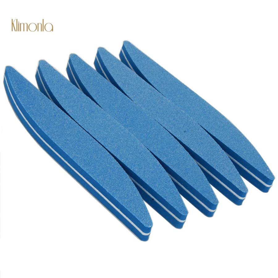

5Pcs Nail File 100/180 Grit Nail Sponge Buffer Blue Sandpaper Fingernail Buffing Manicure Beauty Tools Nail Salon Accessories