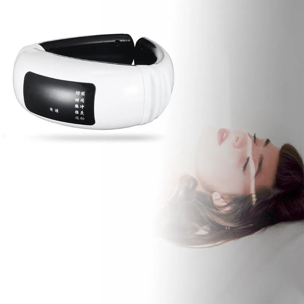 Электрический массажер для шеи терапевтический инструмент шейный позвонок Иглоукалывание Лечение усталость боли машина офис