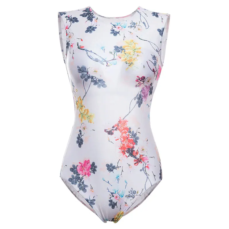 Женский слитный купальник Julysand с открытой спиной женская одежда цветочным
