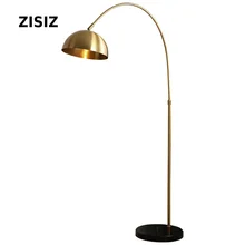 Lamparas LED Nordic Indoor Floor Lamp Copper Bedroom Fishing Stand Lamps Simple Modern Study Living Room Standing Light Fixtures