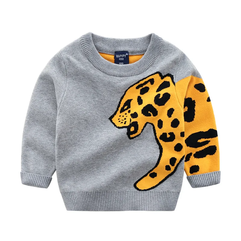 

3-7 Years Long Sleeve Children Clothing Stylish Cartoon Car Boys Sweater Autumn Winter Warm Fleece Pullovers Baby Kids Clothes