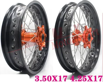 

Shineray X2/X2X/X6 KEWS KTM 2.5/3/4.25-17 CNC Aluminum Alloy Motorcycle Off Road Dirt Bike Front Rear Spoke Wheel Rim