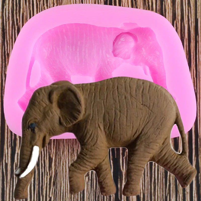 Elephant Silicone Mold Animals Soap Polymer Clay Molds Candy Chocolate Baking Mould Cupcake