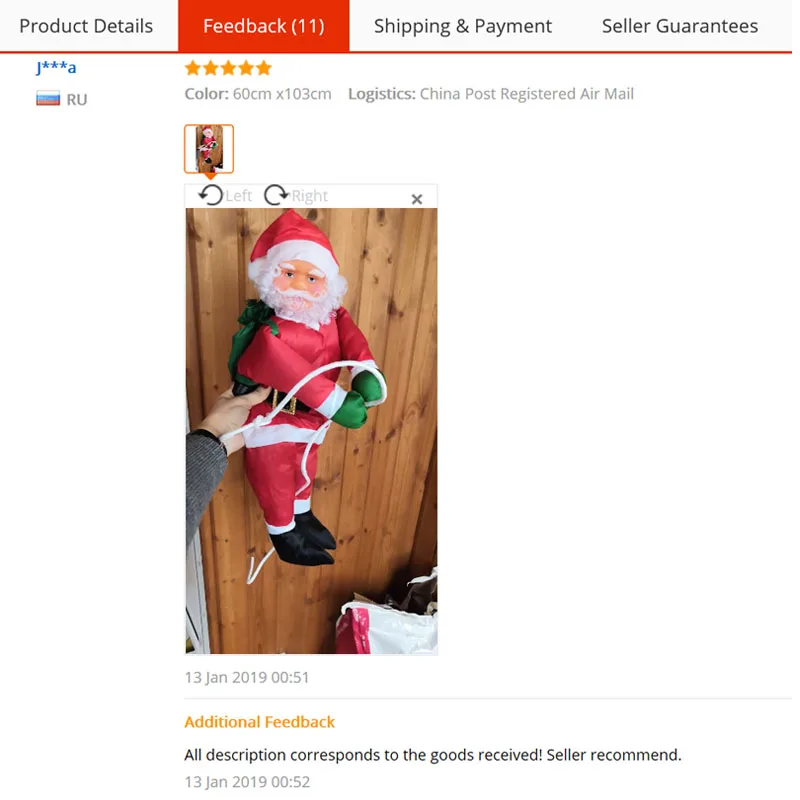 60cm Christmas Pendant Santa Claus Hanging Doll Ladder Rope Climbing New Year Tree Decoration Navidad Noel Home Decor YWTR01