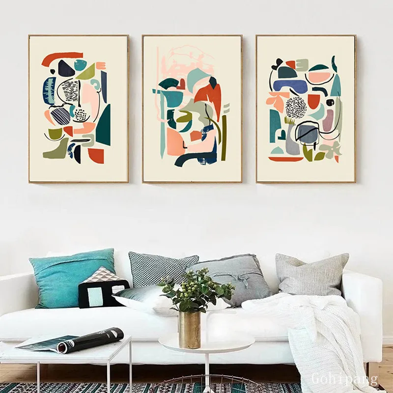 Скандинавский абстрактный настенный художественный принт скандинавский постер
