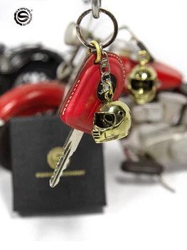 

Star Field Knight Motorcycle Brass Bell Pendant Key Keychains Purse Bag Buckle Pendant For Car Keyring Key Chains With Gift Box