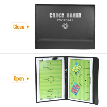 

Hot Portable Trainning Assisitant Equipments Football Soccer Tactical Board 2.5 Fold Leather Useful Teaching Board