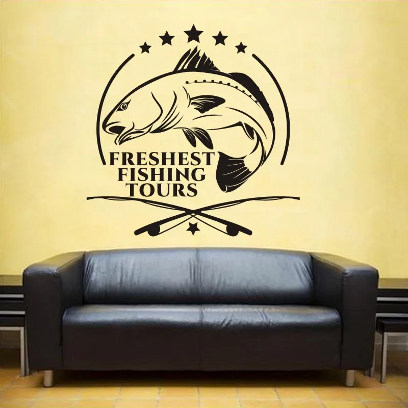 Форель Рыба Рыбалка автомобиль наклейка кальмар постер с лодкой наклейки декор