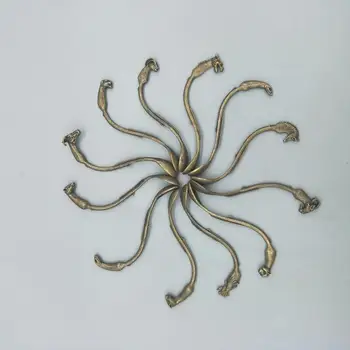 

Antique pure brass small brass spoon brass small spoon medicine spoon 12 zodiac herbal Spoon Set 12