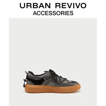 

UR Spring New Men Shoes Colour Block Lace-up Chunky Rubber Sole Sneakers AM06TS5N2000