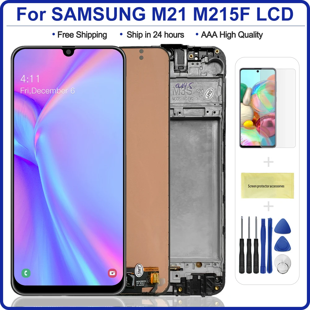 6 4 Lcd Display For Samsung Galaxy M21 Lcd Display Screen Digitizer Replacement For Samsung M21 M215 M215f Ds Lcd Mobile Phone Lcd Screens Aliexpress