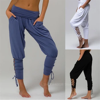 

Bandage Solid 2020 Medeival Costume High Waist Pants Archer Vintage Trousers Halloween Costume for Women Fancy Carnival Party