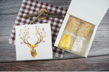 

patron saint of forest deer design PaperBox Candy Cookie Party Christmas Gift Packaging Box 100pcs/lot Free shipping