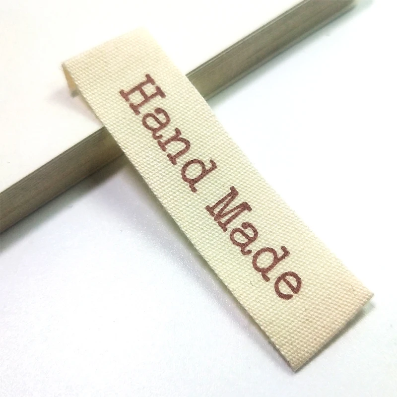 FreeShippingstockHandicraftMixHandMadeDIYByHandPrintedCottonLabelWashableClothing GarmentTagsLabelsCustomSewingName100pcs/Сумка|Этикетки