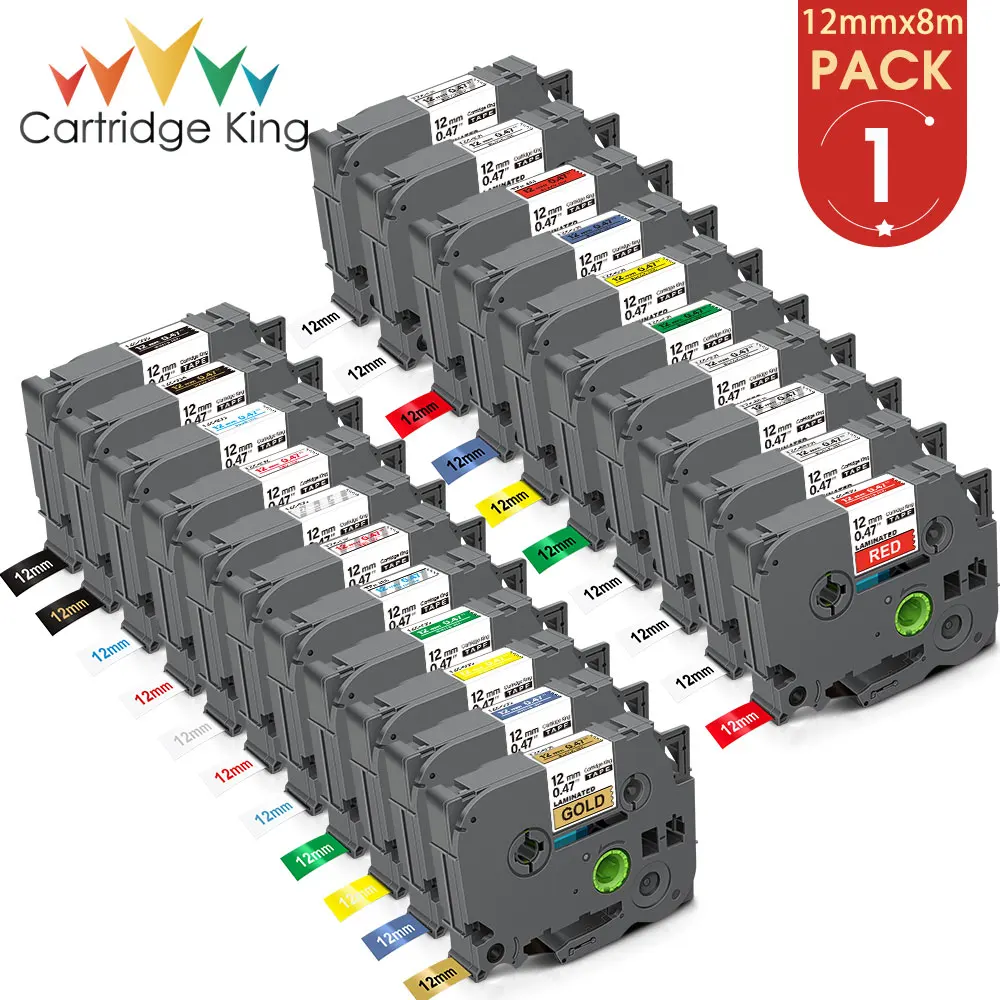 31 Colors for Brother TZ 231 221 211 241 251 FX231 Laminated Tape TZ231 TZ-White-Label Compatible for Brother Ptouch Label Maker