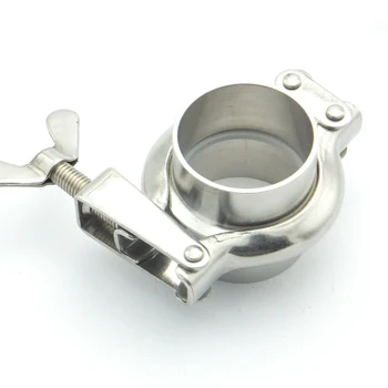 

304SS Sanitary Pipe Fitting Set 63mm Pipe OD Sanitary 2.5" Tri Clamp Weld Ferrule + Tri Clamp + Silicon Gasket For Home Brew