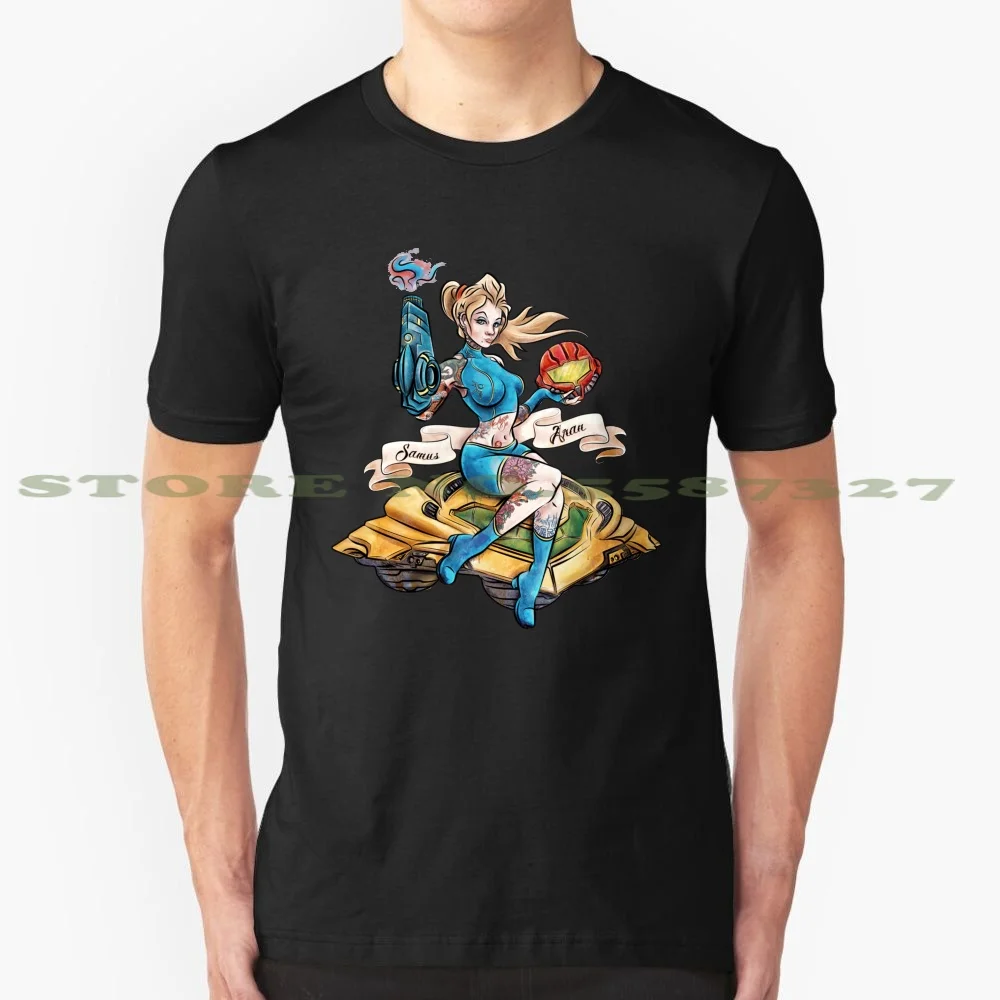 Забавная женская футболка-бомбер Pin Up Samus с графическим рисунком забавная