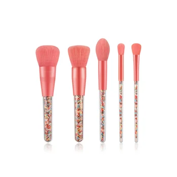 

New 5pcsLollipopCandyUnicornCrystal Makeup BrushesSetColorfulLovelyFoundationBlendingBrushMakeup Tool maquillaje by air11