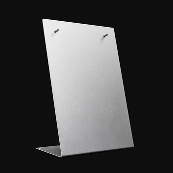 

L Metal Stainless Steel Magnetic Poster Stand Picture Holder Label Clip Desk Sign Menu Display Rack