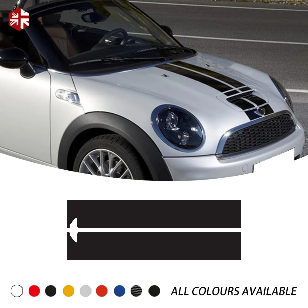 

Car Hood Decal Rally Line Bonnet Stripes Engine Cover Sticker For MINI Cooper R58 R59 F56 F55 R55 R60 R52 R56 JCW Accessories