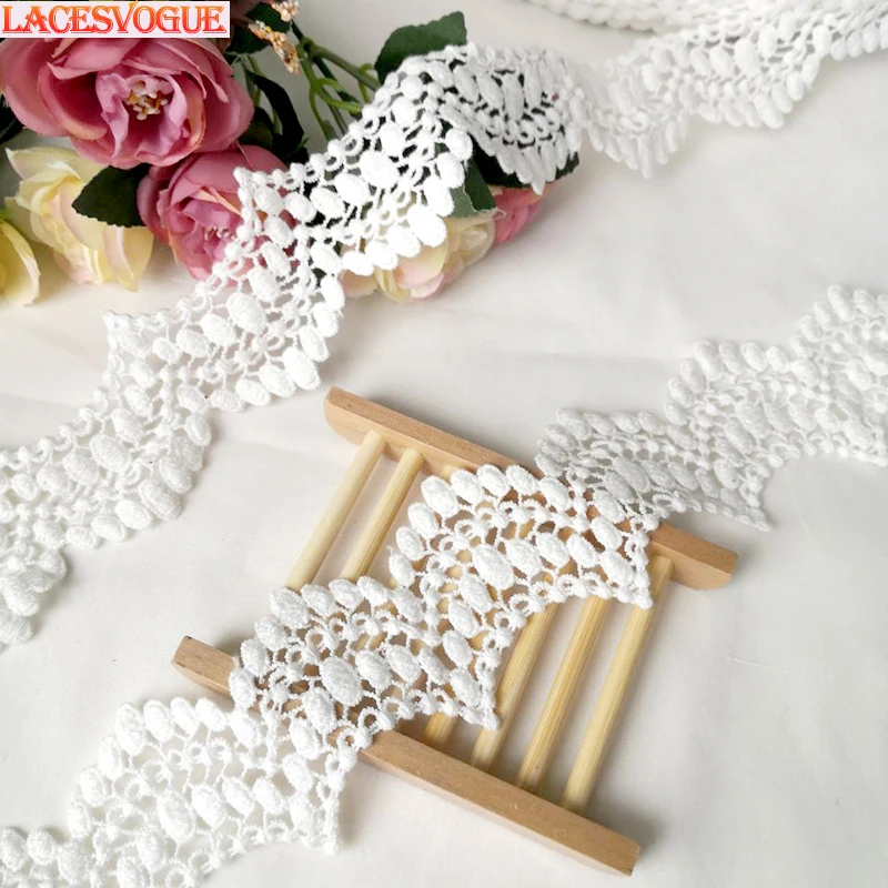

19yards 6cm Cotton embroidery Lace ribbon Handmade DIY material Garment needlework sewing accessories Clothing edge fabric 262
