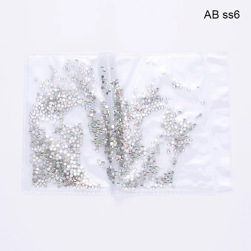 AB ss6 1440 шт. Стразы с плоской задней поверхностью и AB для украшения ногтей, обуви и танцевального платья - Цвет: AB ss6