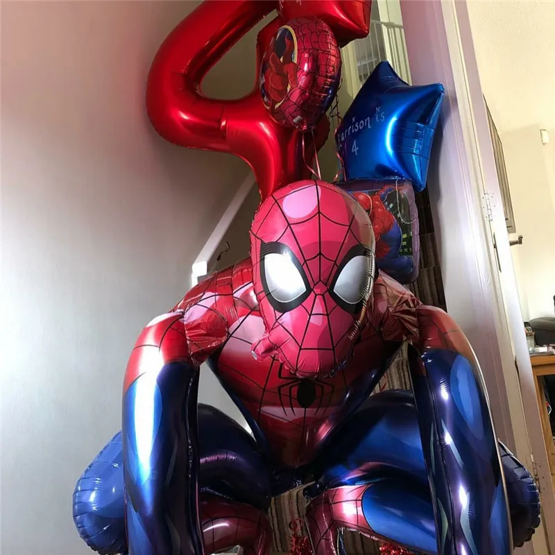 Globos grandes 3D de Spiderman, iron Man, Capitán América, Globos de superhéroes, decoraciones de cumpleaños de Los Vengadores, regalos de juguete para niños