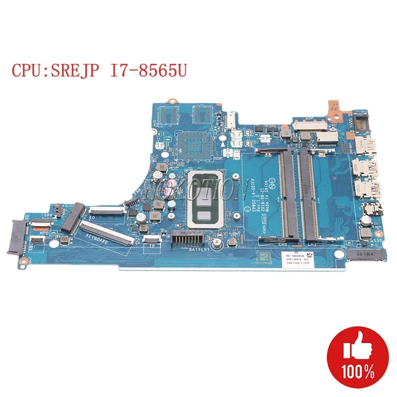 Nokotion L 601 L 001 Epw50 La G07fp For Hp 250 G7 256 G7 15 Da Laptop Motherboard Srejp I7 8565u Cpu Laptop Motherboard Aliexpress Nokotion L 601 L 001 Epw50 La G07fp For Hp 250 G7 256 G7 15 Da Laptop Motherboard Srejp I7 8565u Cpu Laptop Motherboard Aliexpress
