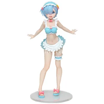 

23cm Japan Animation Re: Zero Starting Life In Another World Rem Figure Maid Swimwear Version girl PVC Action Figure Model