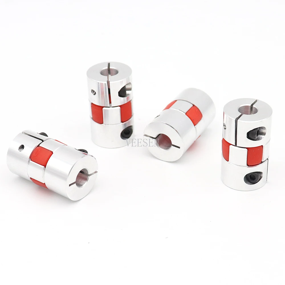 

Jaw Coupler 4pcs 6.35x6.35 6.35mm D20L34 Aluminium Shaft Plum Coupling Motor Connector Flexible shaft CNC Parts