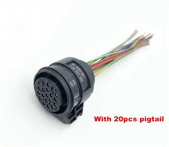 

20 Pin 02E Gearbox Plug 6 Speed DSG Gearbox Valve Body Connector With 10pcs or 20pcs Pigtail For VW Passat Touran 1J0 927 320