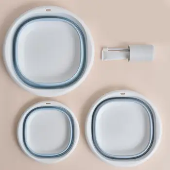 

Portable Foldable Washbasin 26/32/38cm Travel Folding Face Bathroom Style Wash Plastic & Basin Bucket Hanging Nordic Tool F N1R6