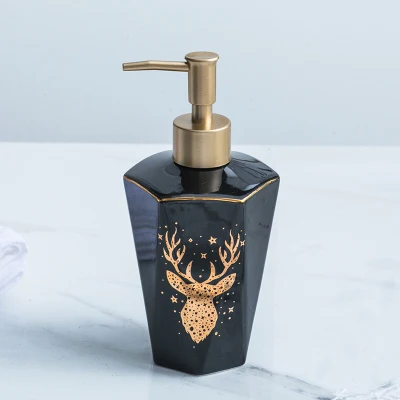 Black B Диспенсеры для мыла, эмульсия, дозирующая бутылка, керамический пресс, портативный гель для душа в отеле, клуб, бутылка для шампуня - Цвет: Black B