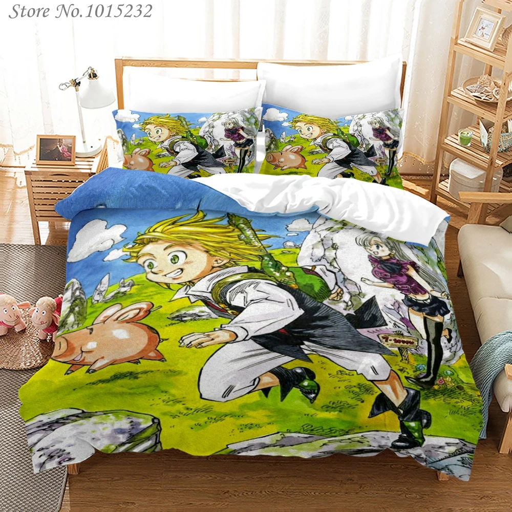 The Seven Deadly Sins 3D Printed Bedding Set Duvet Covers Pillowcases Comforter Bedding Set Bedclothes Bed Linen 04