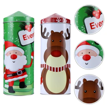 

2pcs Lightweight Durable Reusable Decorative Candy Box Tinplate Chocolate Sugar