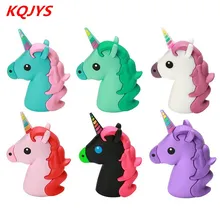 KQJYS портативное Внешнее зарядное устройство с единорогом из мультфильма, Мобильная мощность 2000 мАч для iPhone 6 7 8 5S X samsung Xiaomi huawei