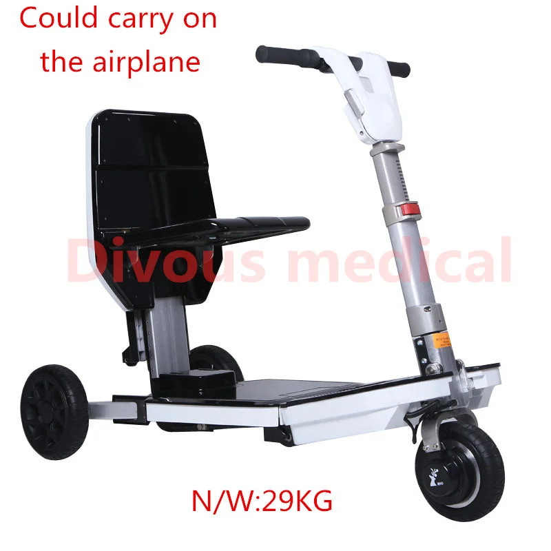 Outdoor Bicycle Airplane 3 wheels Vehicle Remote/Manual Folding Mobility Scooter Electric Car For Adult 2