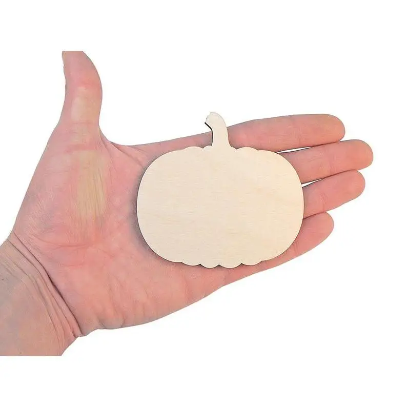 

Wooden Pumpkin (8cm) Shape Cut Art Projects Craft Decoration Gift Decoupage Ornament 0542