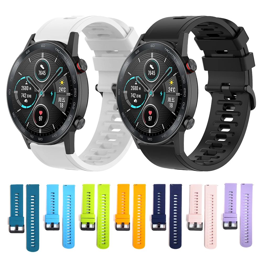 Watchband Wrist Strap For Honor Magic Watch 2 46mm 42mm Silicone Band  Magicwatch2 Smartwatch Replaceable Accessories Bracelet - Watchbands -  AliExpress