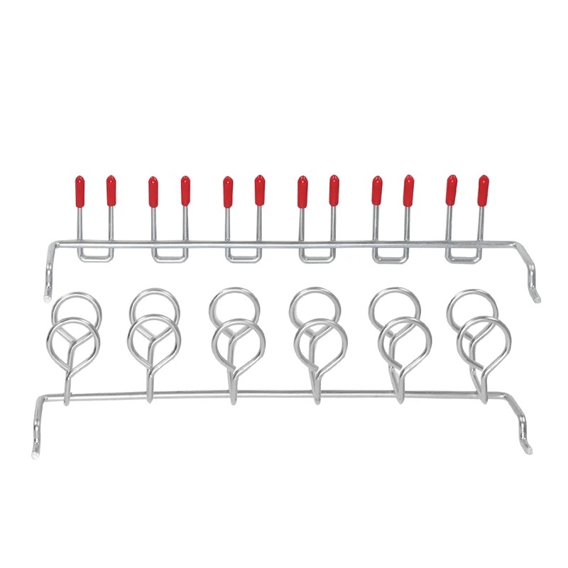

52 Pcs Metal Hooks Pegboard Hangers 23cm Tool Hooks for Hanging Tool Garage Organization Storage Work Shop Display, Silver