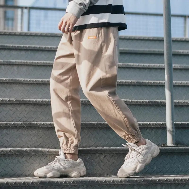 

Vertical Ze Produced 18aw National Trends Origional Three-Color Solid Color Washing Casual Pants Ankle Banded Pants
