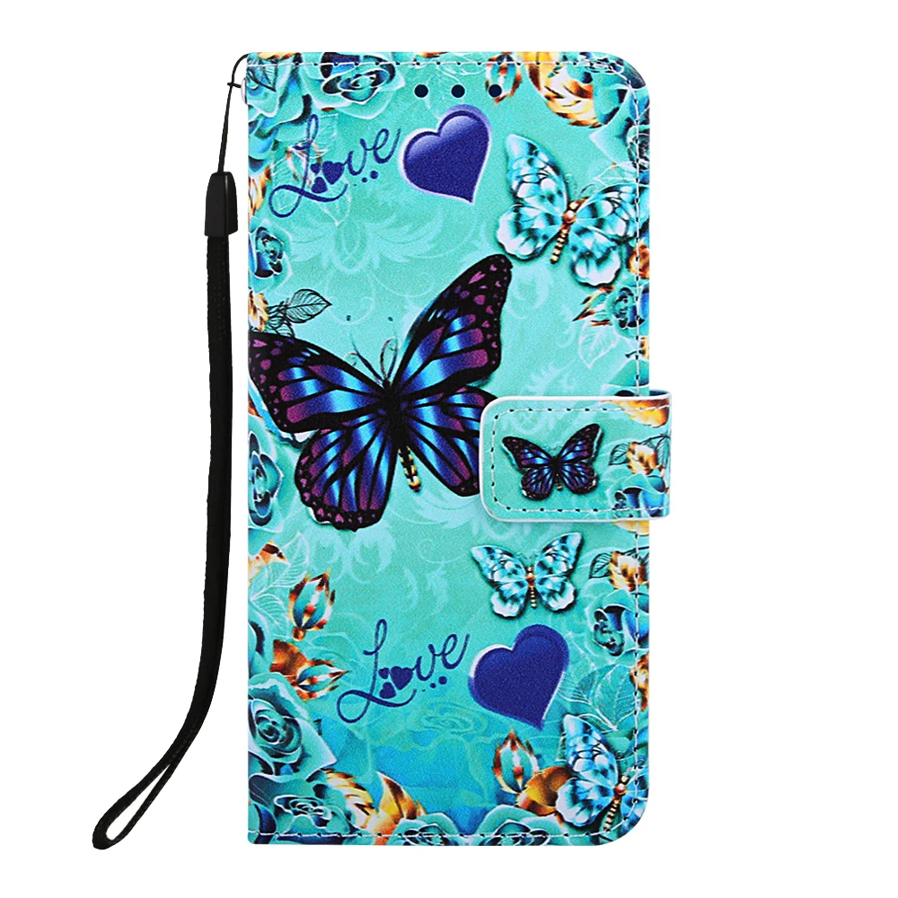 A51 case for Samsung Galaxy A51 A 51 A515F coque for Samsung A71 A 71 SM-A715F A21S A217F case flip wallet Painted leather cover samsung silicone Cases For Samsung