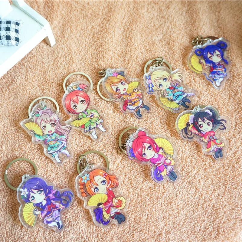 9 шт./лот брелок Love Live проект love live school idol хунока Кодори Umi Eli Nozomi Maki Hanayo фигурка