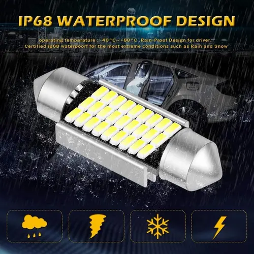 2/6PCS Car LED Bulb Canbus C10W C5W LED Festoon 31mm 36mm 39mm 41mm No error 12V 6000K White Auto Interior Dome Reading Light - Image 4