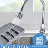 Multipurpose Cutlery Silverware Kitchen Utensil Drawers Organizer Block Holder Knives Forks Spoon Spice Bottle Storage Rack Tray 6