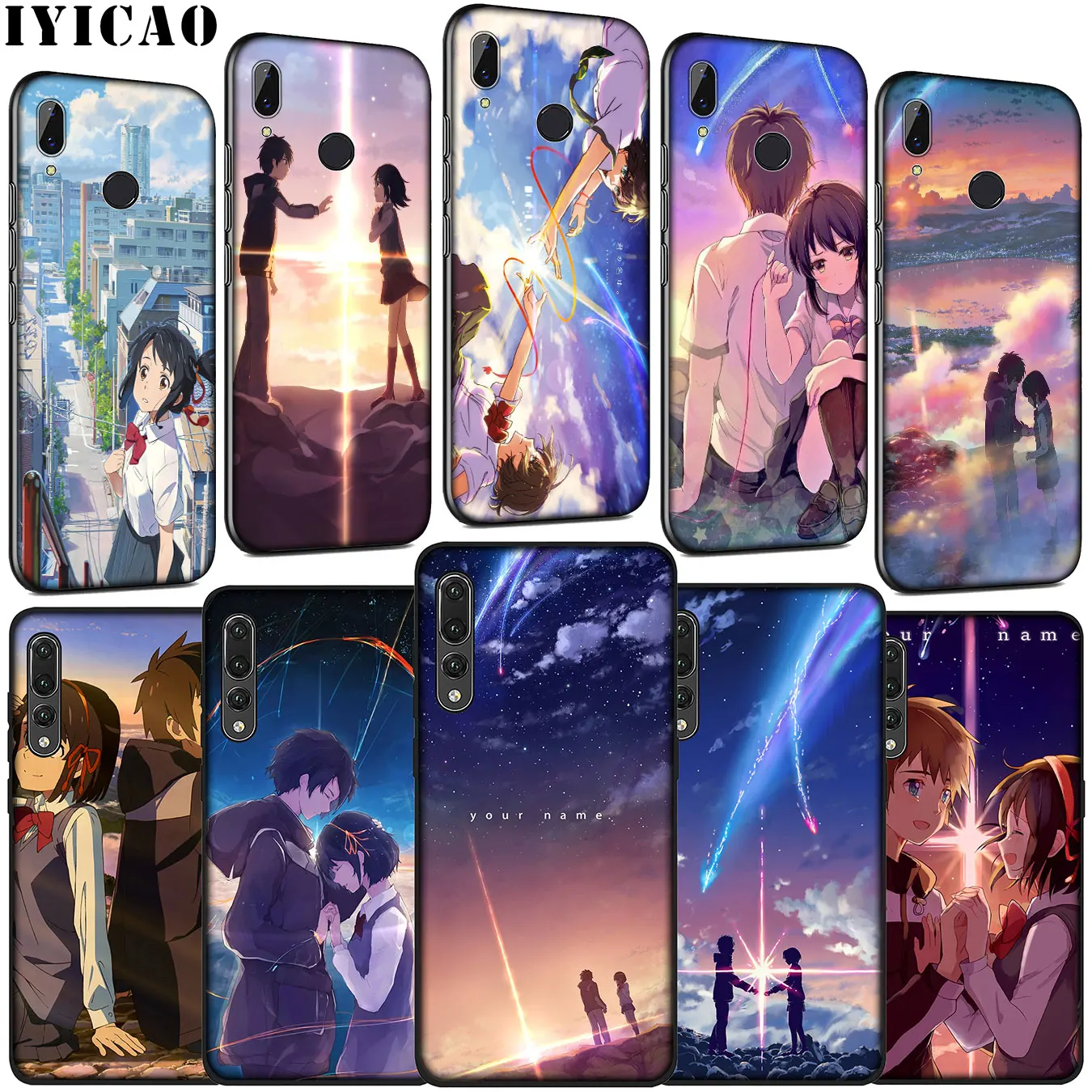 IYICAO ваше имя аниме Мягкий силиконовый чехол для Huawei P30 P20 Pro P10 P9 Lite Mini 2017 2016 P Smart Z Plus
