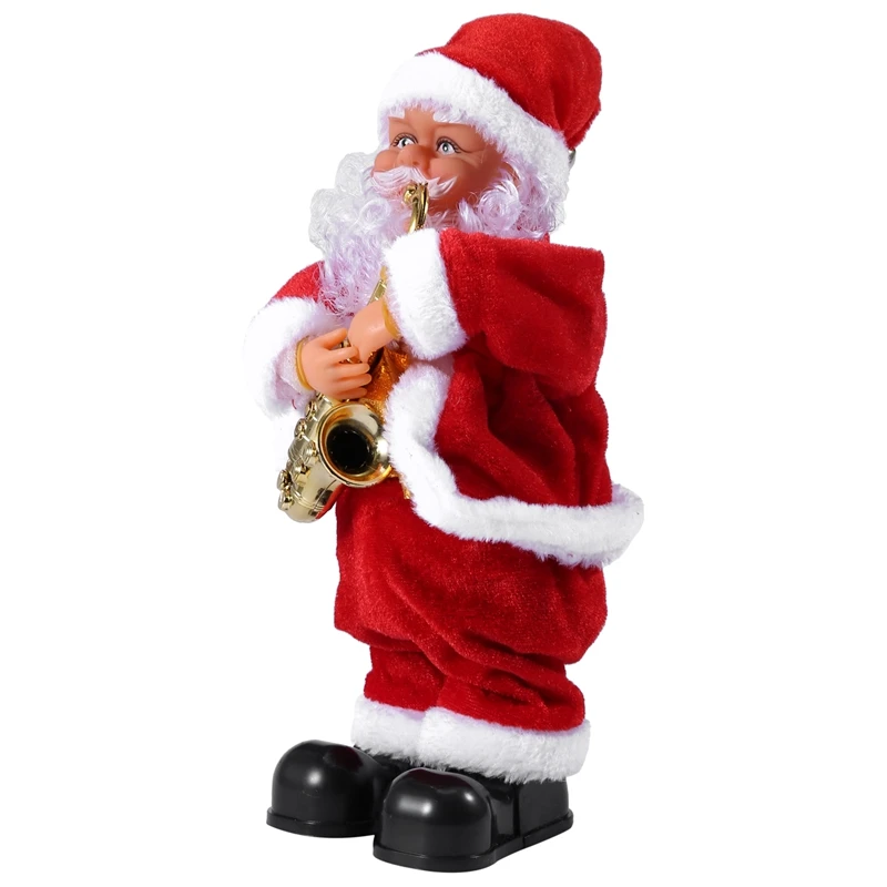 Креативный Рождественский Электрический Санта-Клаус Поющая Танцующая кукла с саксофоном игрушка Новогодний подарок для детей игрушка Navidad Xmas Decoratio
