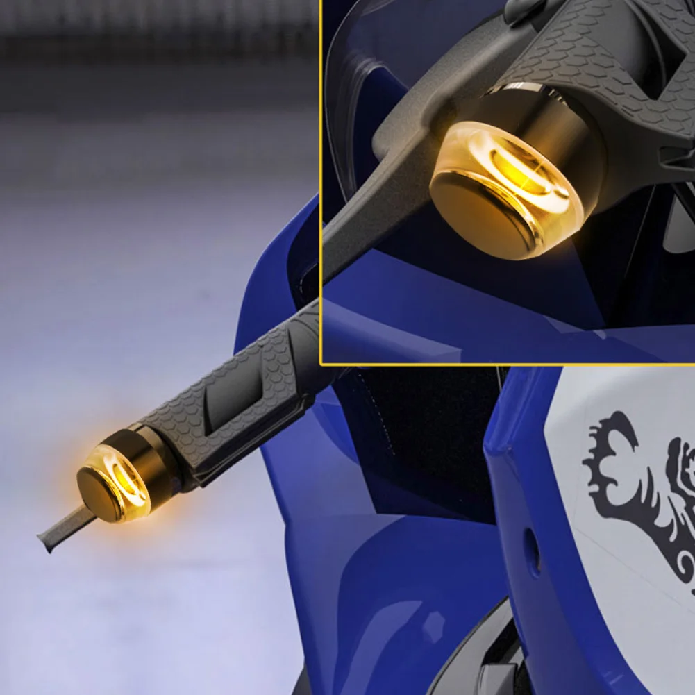 1 шт. водонепроницаемый мотоцикл указатель поворота световая рукоятка заглушка для руля индикаторная лампа